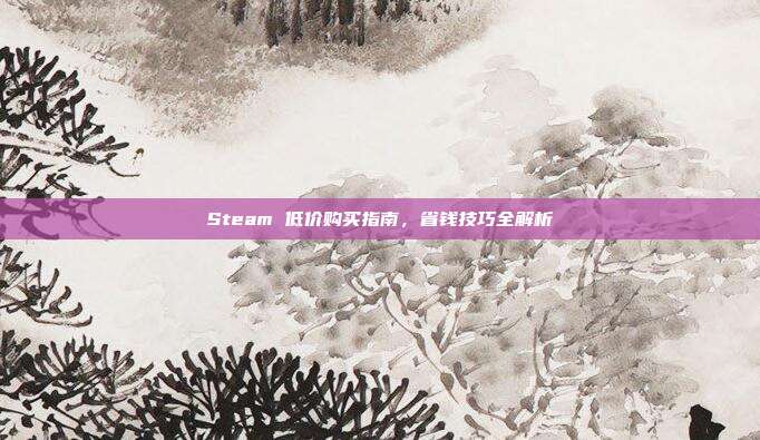 Steam 低价购买指南,省钱技巧全解析