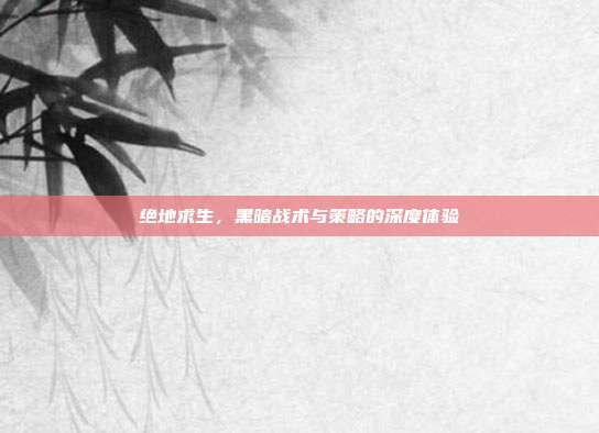 绝地求生,黑暗战术与策略的深度体验