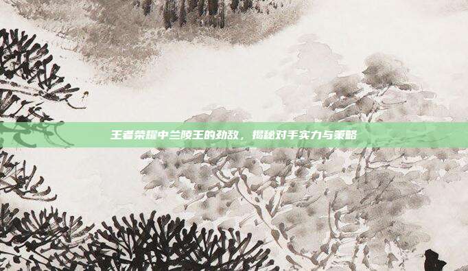 王者荣耀中兰陵王的劲敌,揭秘对手实力与策略