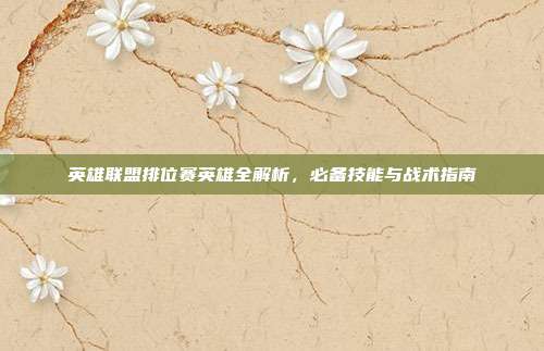 英雄联盟排位赛英雄全解析,必备技能与战术指南