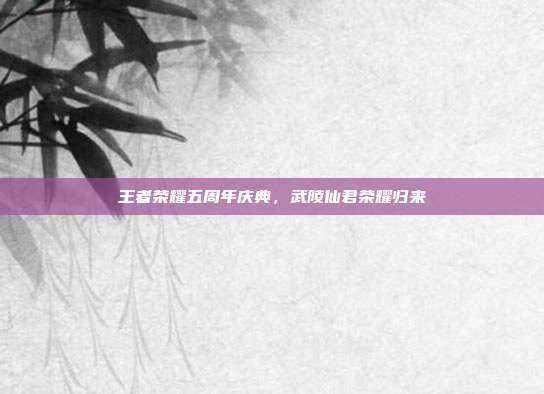 王者荣耀五周年庆典,武陵仙君荣耀归来