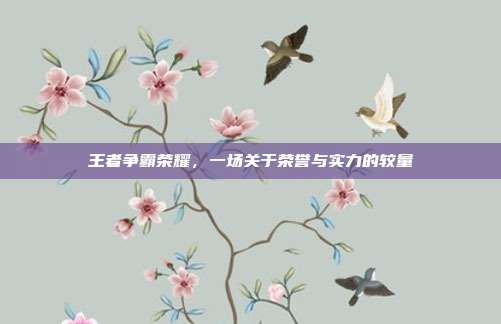 王者争霸荣耀,一场关于荣誉与实力的较量