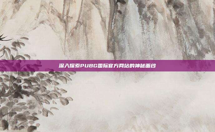 深入探索PUBG国际官方网站的神秘面纱