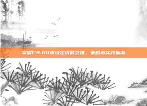 掌握CS:GO市场定价的艺术,策略与实践指南