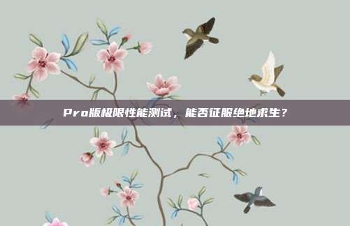 Pro版极限性能测试,能否征服绝地求生?