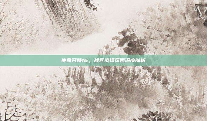 使命召唤16,战区战场氛围深度剖析