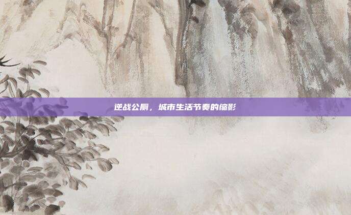 逆战公厕,城市生活节奏的缩影