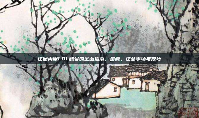 注册美服LOL账号的全面指南，步骤、注意事项与技巧