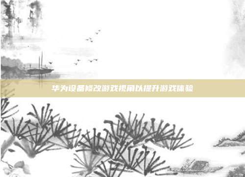 华为设备修改游戏视角以提升游戏体验