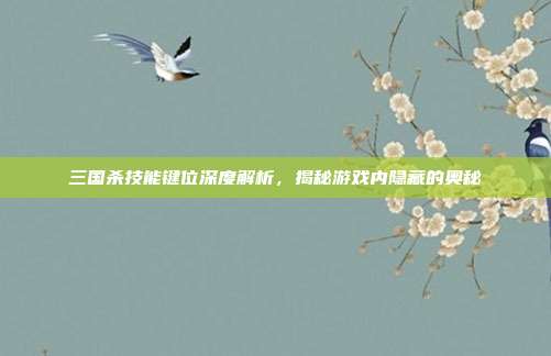 三国杀技能键位深度解析,揭秘游戏内隐藏的奥秘