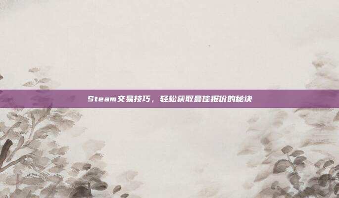 Steam交易技巧,轻松获取最佳报价的秘诀