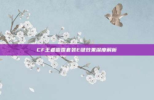 CF王者雷霆套装E键效果深度解析