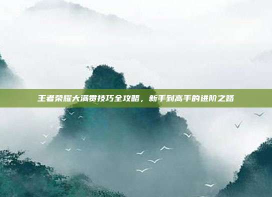 王者荣耀大满贯技巧全攻略,新手到高手的进阶之路