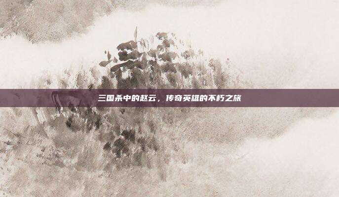 三国杀中的赵云,传奇英雄的不朽之旅