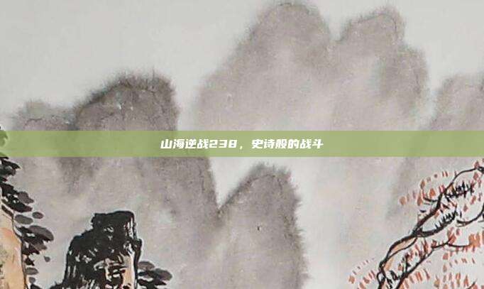 山海逆战238,史诗般的战斗