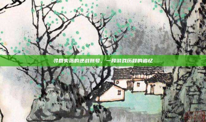 寻回失落的逆战账号,一段游戏历程的追忆