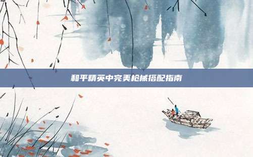 和平精英中完美枪械搭配指南
