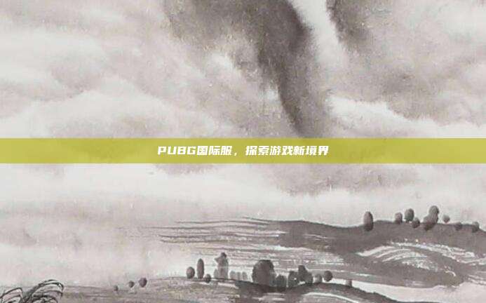 PUBG国际服,探索游戏新境界