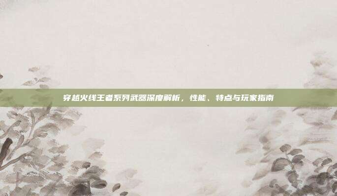穿越火线王者系列武器深度解析,性能、特点与玩家指南