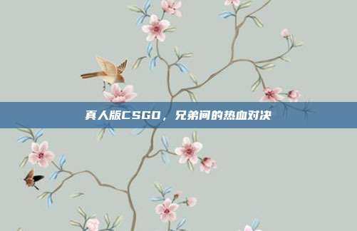 真人版CSGO,兄弟间的热血对决