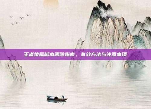 王者荣耀脚本删除指南,有效方法与注意事项