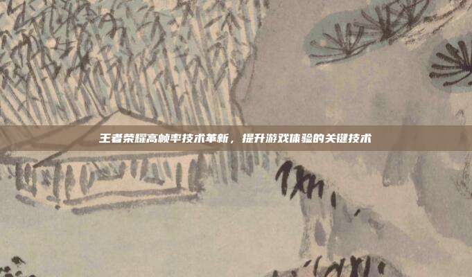 王者荣耀高帧率技术革新,提升游戏体验的关键技术