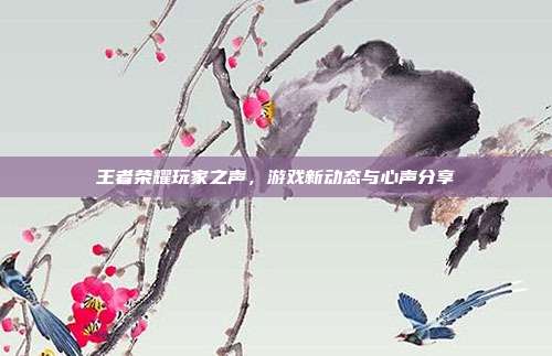 王者荣耀玩家之声,游戏新动态与心声分享