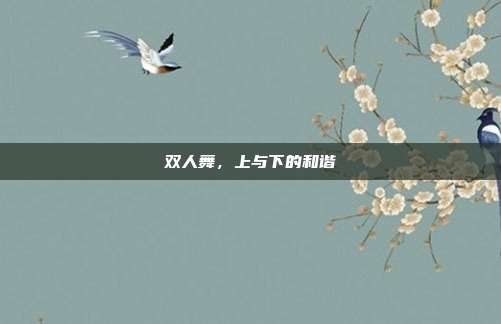 双人舞,上与下的和谐