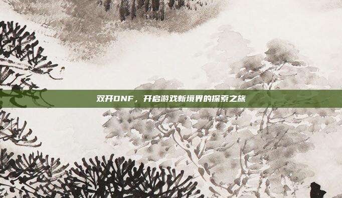 双开DNF,开启游戏新境界的探索之旅