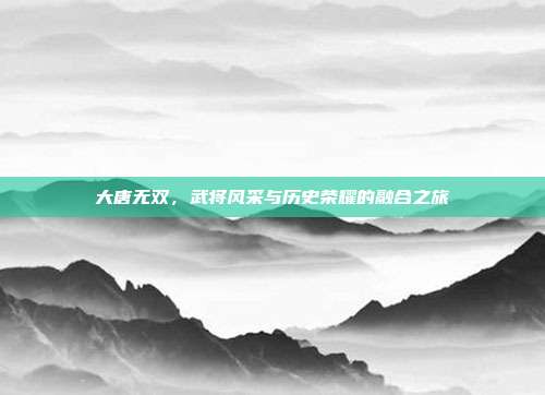 大唐无双,武将风采与历史荣耀的融合之旅