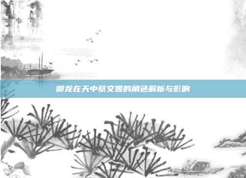 御龙在天中蔡文姬的角色解析与影响