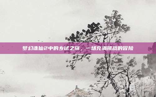 梦幻诛仙2中的乡试之旅,一场充满挑战的冒险