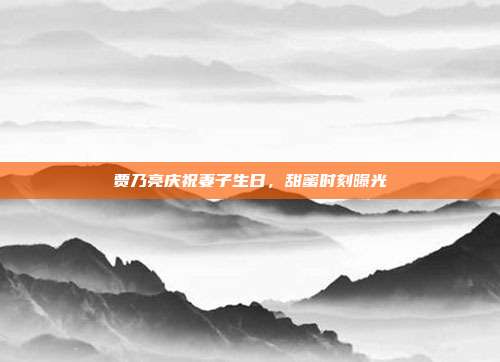 贾乃亮庆祝妻子生日,甜蜜时刻曝光