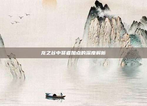 龙之谷中贤者加点的深度解析
