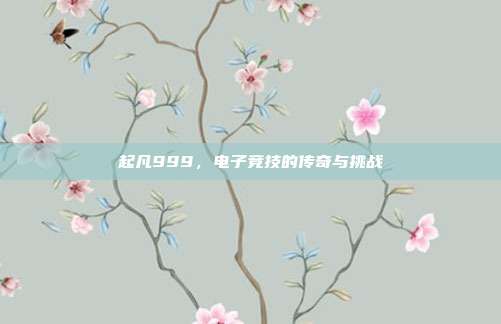 起凡999,电子竞技的传奇与挑战