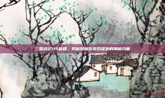 三国战记115秘籍,揭秘隐藏在游戏深处的神秘力量