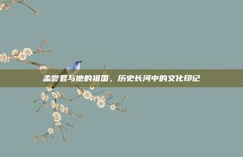 孟尝君与他的祖国,历史长河中的文化印记