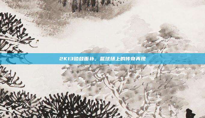 2K13哈登面补,篮球场上的传奇再现