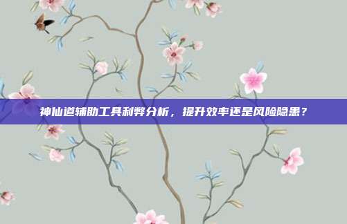 神仙道辅助工具利弊分析,提升效率还是风险隐患?