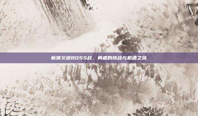 新侠义道BOSS战,勇者的挑战与机遇之旅