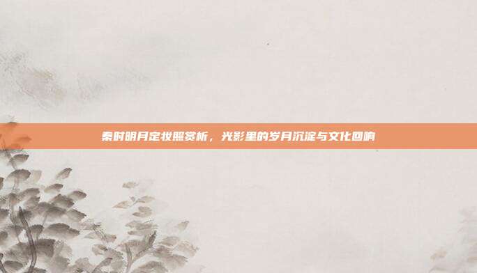 秦时明月定妆照赏析,光影里的岁月沉淀与文化回响