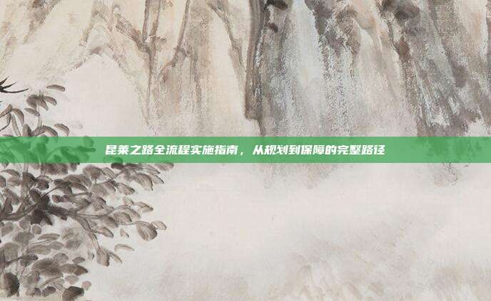 昆莱之路全流程实施指南,从规划到保障的完整路径