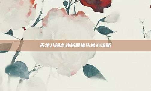 天龙八部高效斩取猪头核心攻略