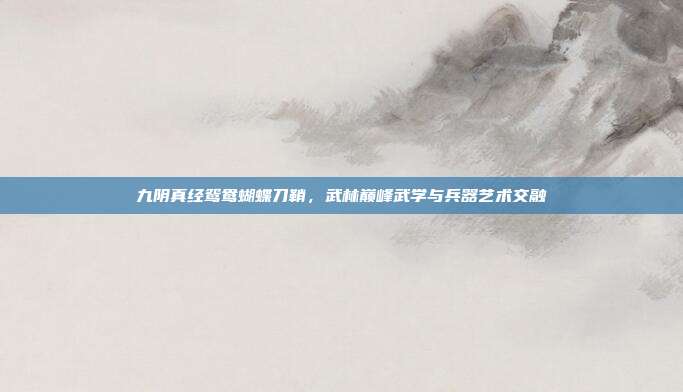 九阴真经鸳鸯蝴蝶刀鞘,武林巅峰武学与兵器艺术交融
