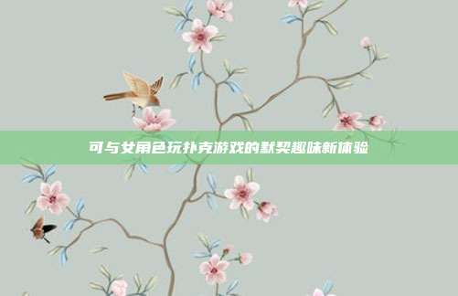 可与女角色玩扑克游戏的默契趣味新体验