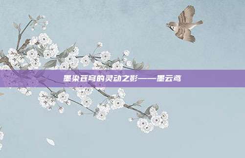 墨染苍穹的灵动之影——墨云鸢