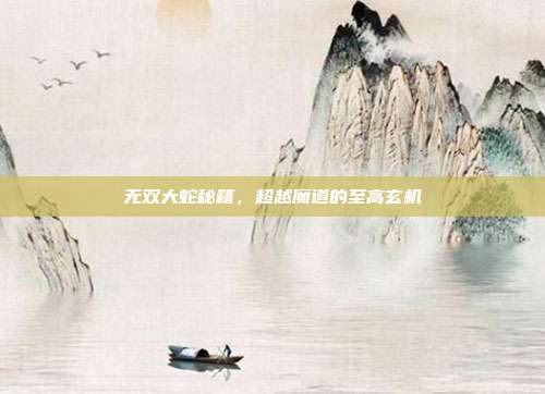 无双大蛇秘籍,超越魔道的至高玄机