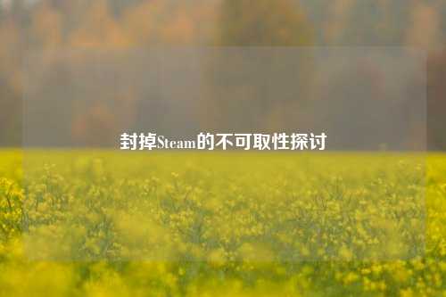 封掉Steam的不可取性探讨
