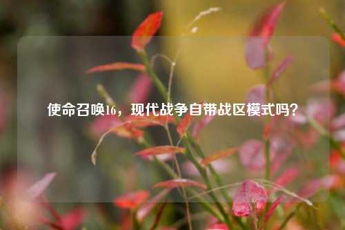 使命召唤16,现代战争自带战区模式吗?