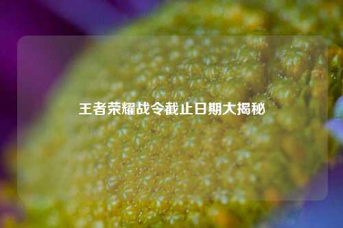 王者荣耀战令截止日期大揭秘